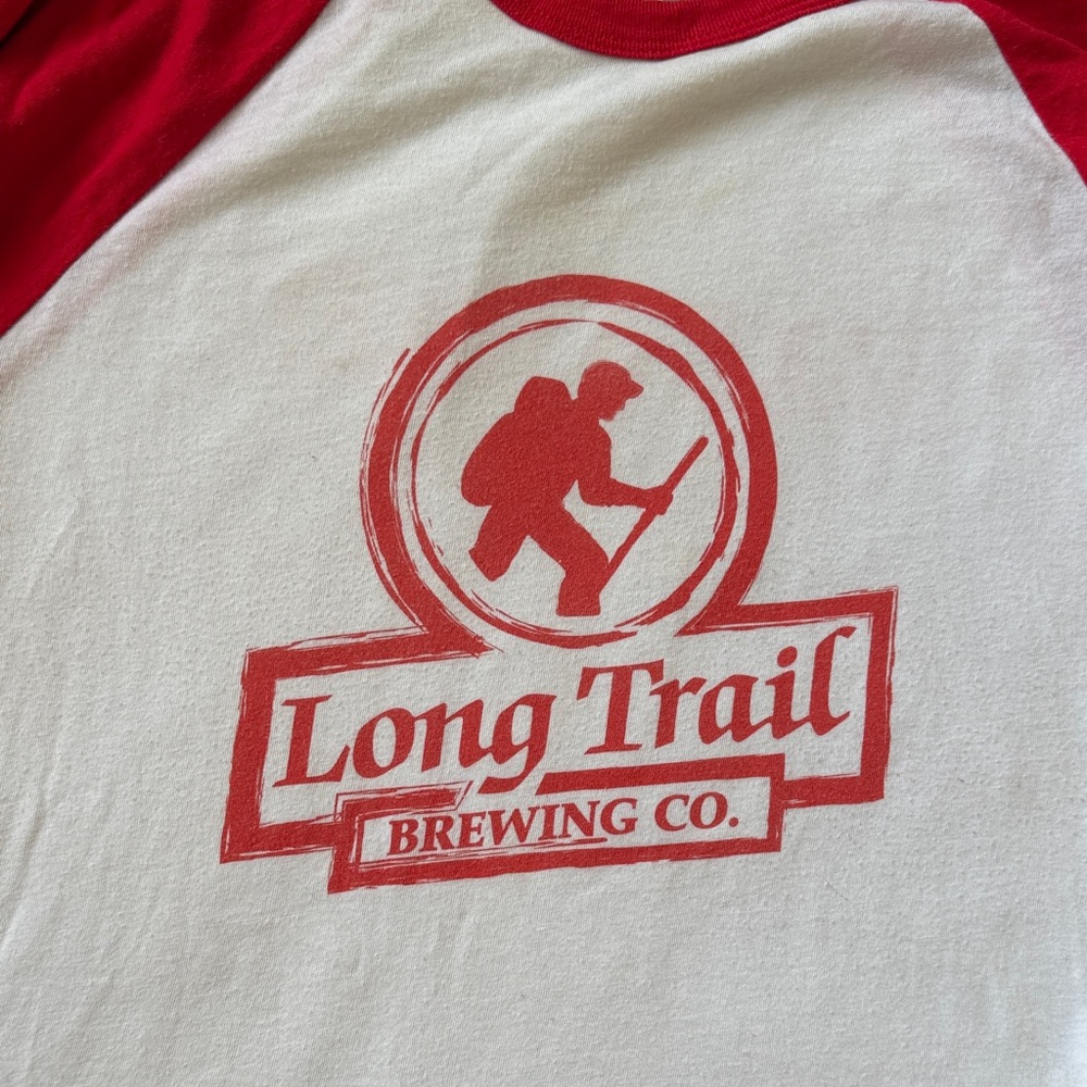 Women's Red and White Raglan Tee - Picture 2 of 4